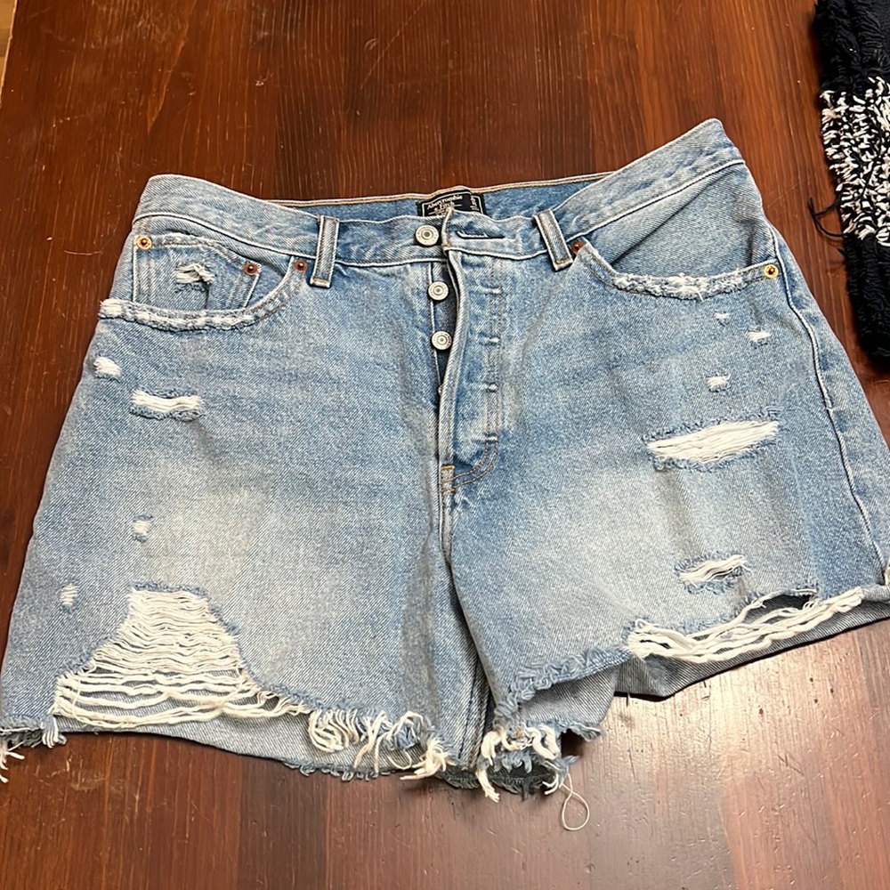 abercrombie jean shorts